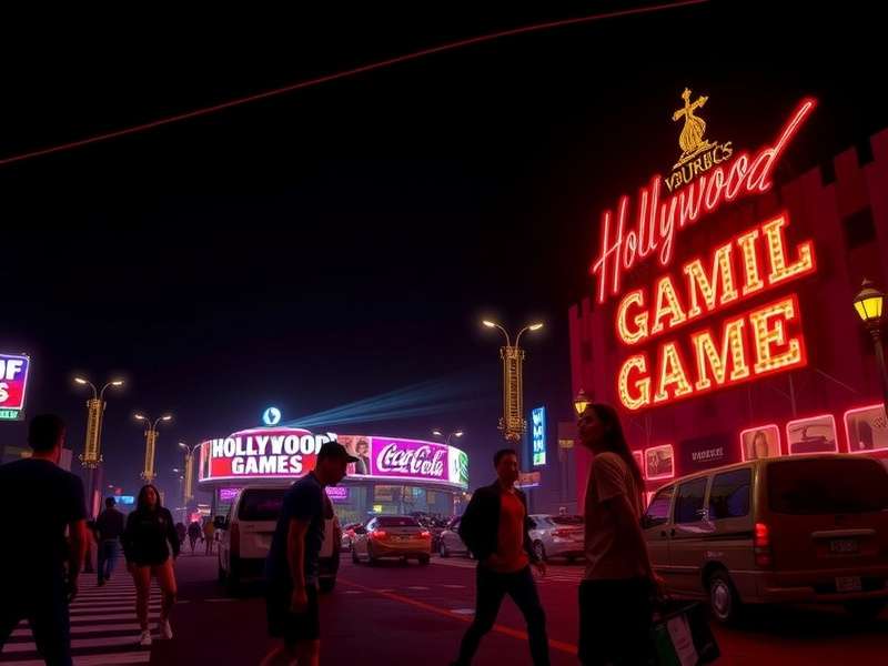 Behind the scenes of Hollywood Game Night showing producers and cue cards