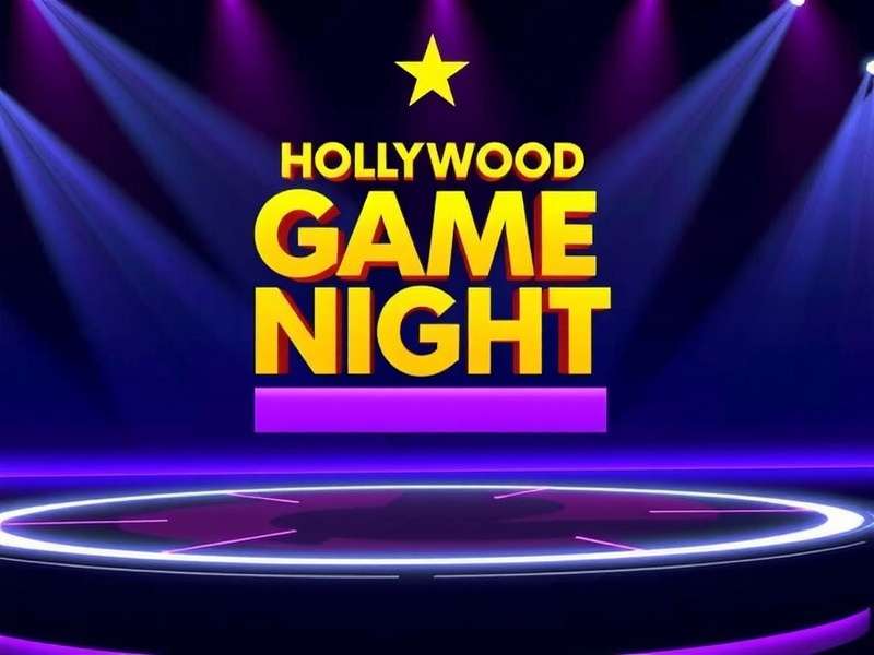 Hollywood Game Night Season 5 Episode 1 promotional poster featuring celebrities playing games