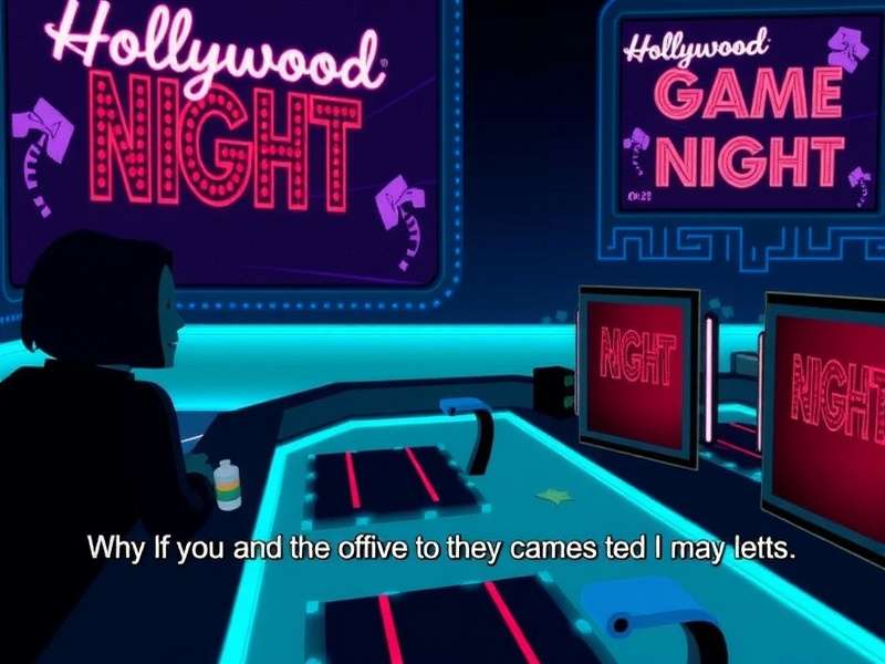 Hollywood Game Night set with celebrities playing games