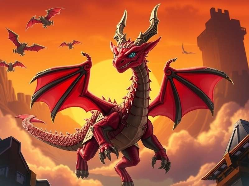 Screenshot of Dragon Awaken Blox showing a player building an elaborate dragon sanctuary with glowing blocks