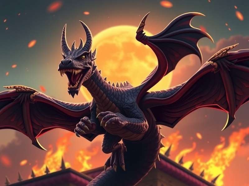 Dragon Awaken Dominator gameplay screenshot showing epic dragon battle