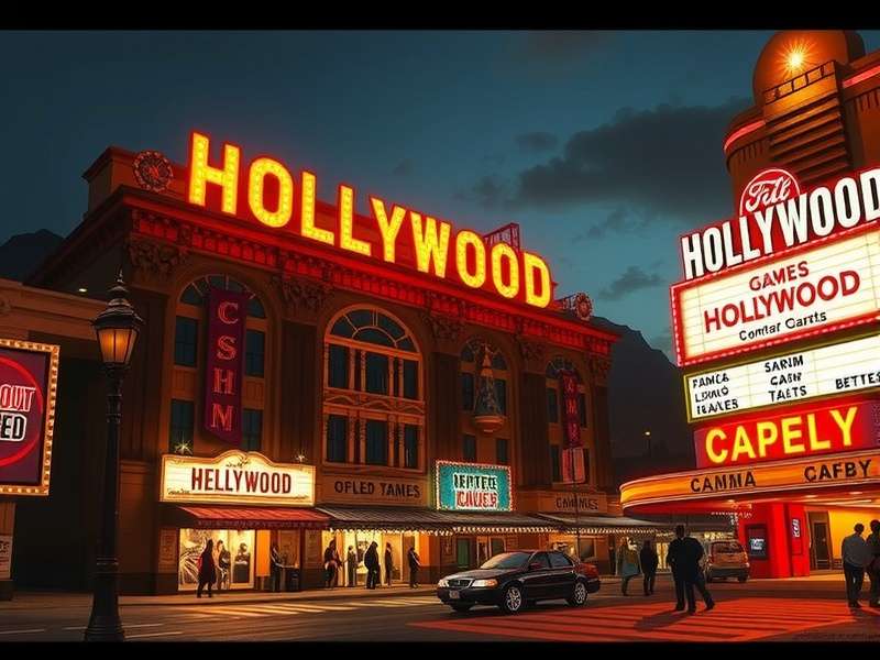 Hollywood game scene showing cinematic gameplay