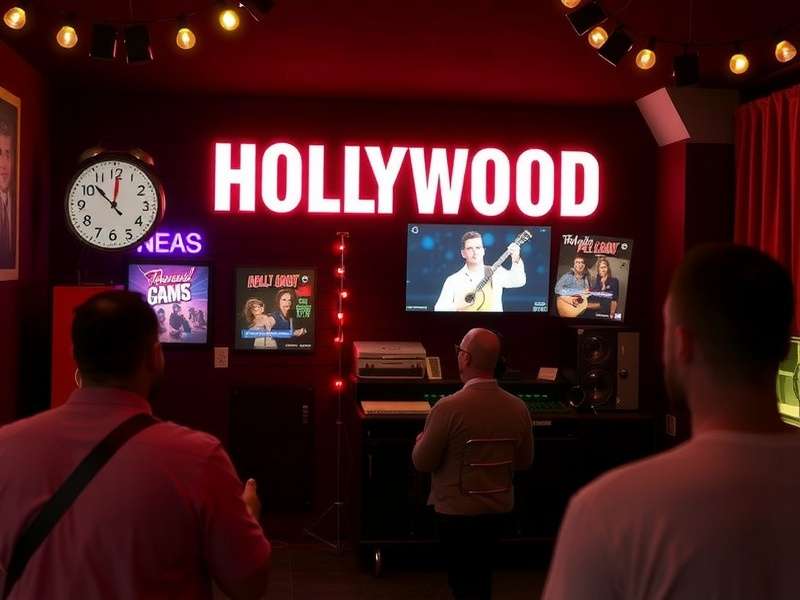 Hollywood Game Night Show Me The Music round in progress with celebrities and host