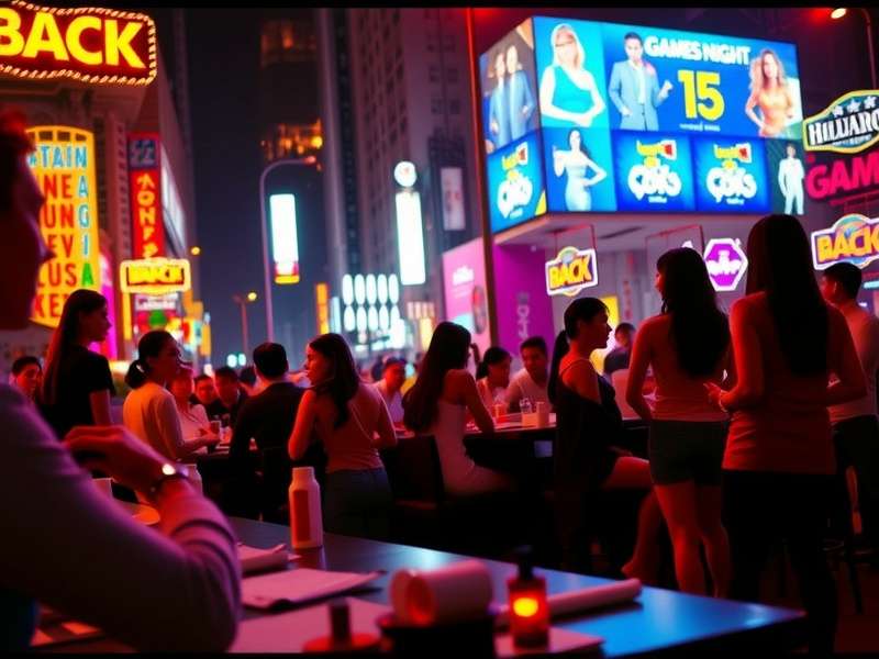 Hollywood Game Night Thailand event with players and screens