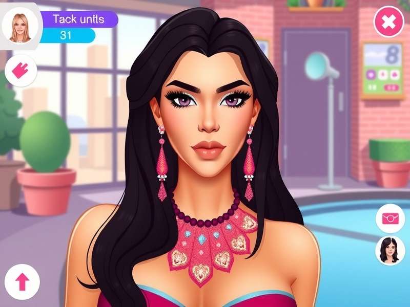 Kim Kardashian Hollywood game highest level player showcasing A-List status and luxurious in-game items