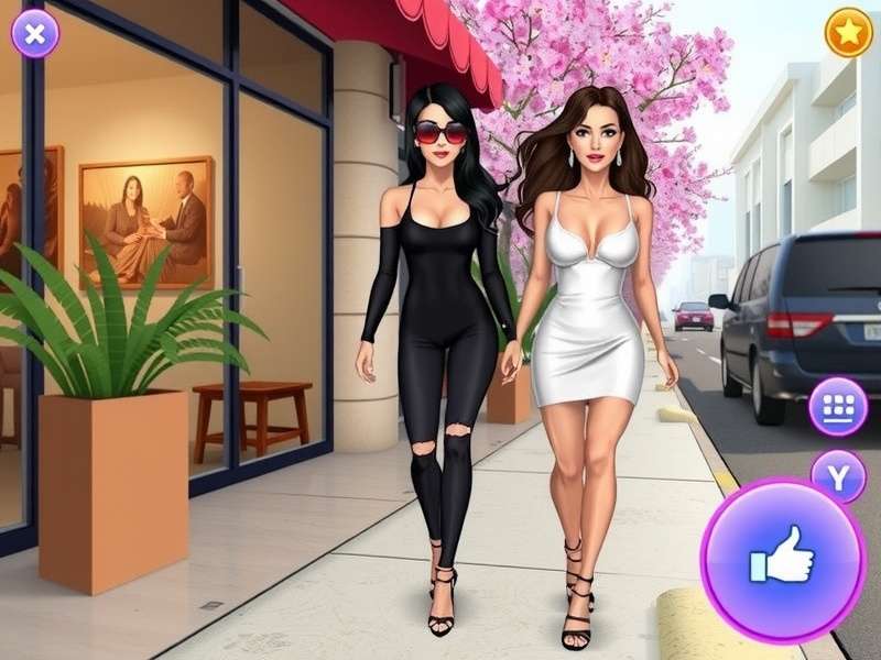 Hollywood game similar visual showing mobile devices with celebrity lifestyle games