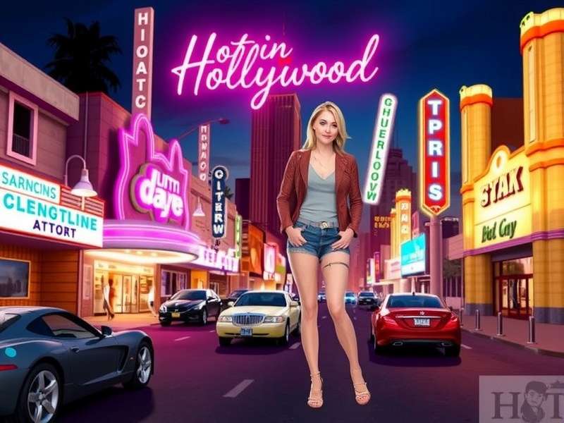 Hot In Hollywood Game Screenshow showing glamorous Hollywood setting