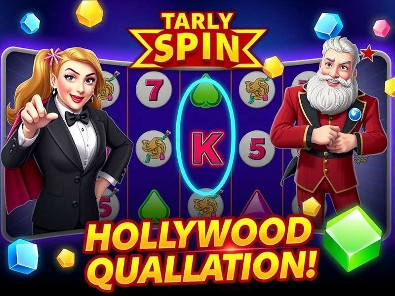 Hollywood movie set with camera and lights