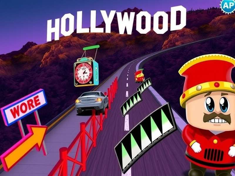 Hollywood Game promotional art showcasing characters and cityscape