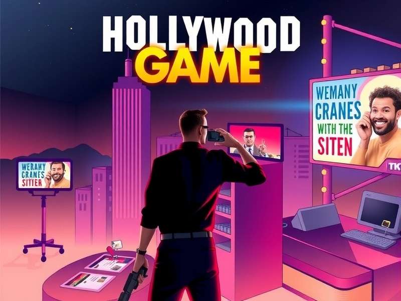 Hollywood Game main interface showing celebrity management and studio