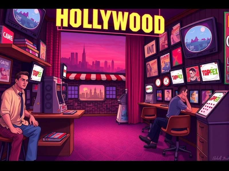 Hollywood Game 1992 original box art showing cinematic scenes and game characters
