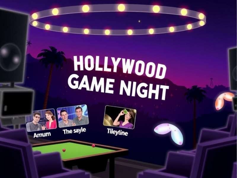 The Host of Hollywood Game Night engaging with celebrity contestants