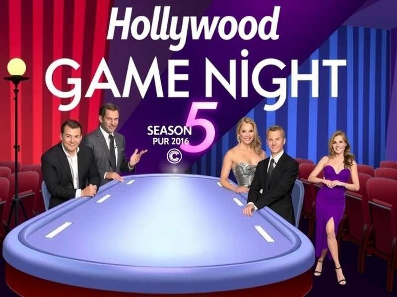 Hollywood Game Night Season 5 Cast and Host Jane Lynch laughing during a game