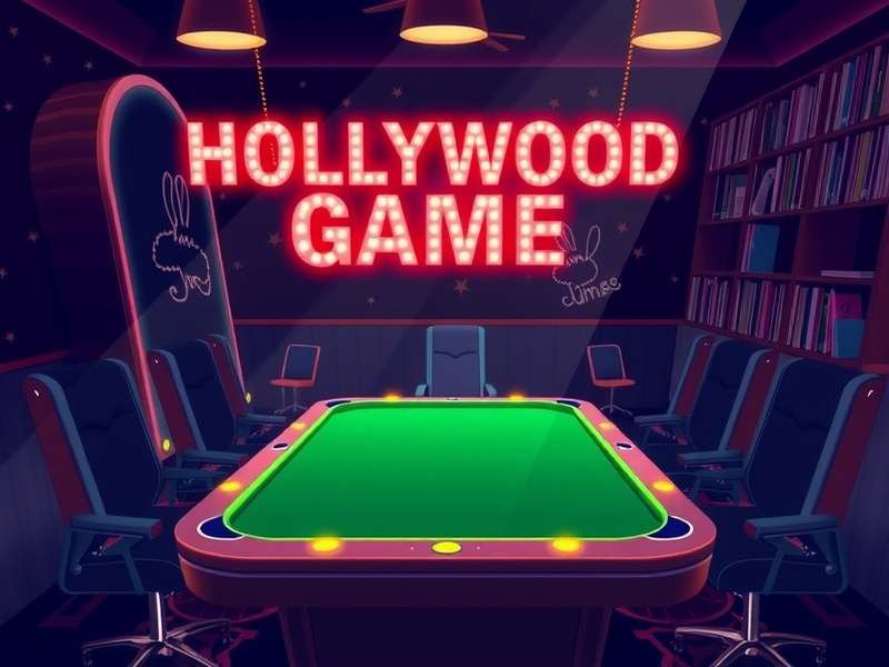 Game night scoring board with Hollywood theme