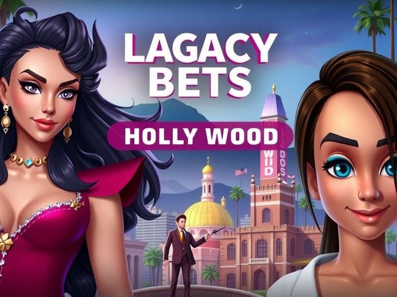 Vibrant casino scene with dice and chips, representing Hollywood betting legacy