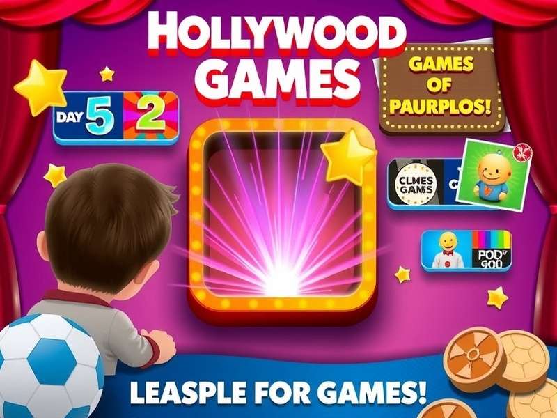Children playing Hollywood-themed educational games on tablet