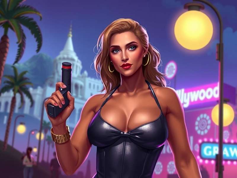 Hot In Hollywood Gameplay Scene showing a character on a red carpet
