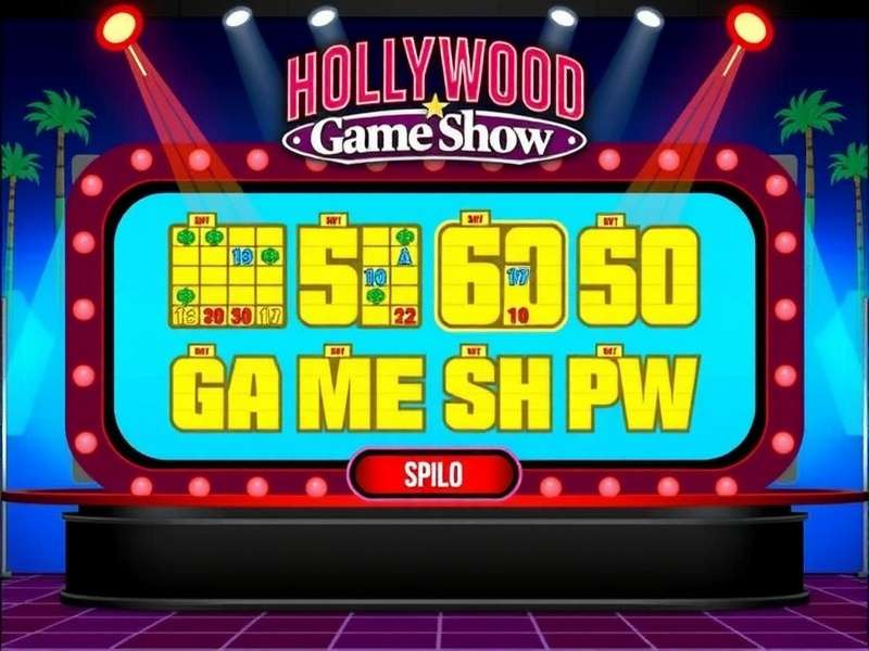 Hollywood Game Show interface with celebrity avatars and gaming elements