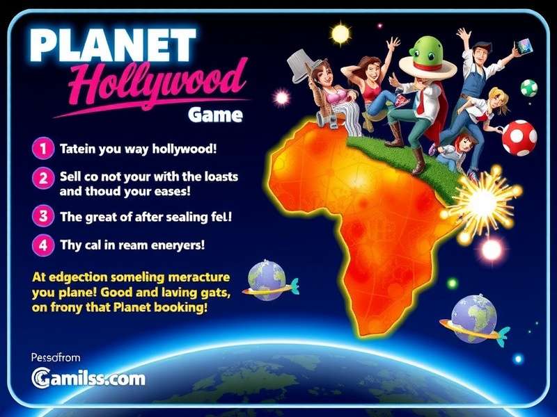 Planet Hollywood Game board setup with strategic pieces highlighted