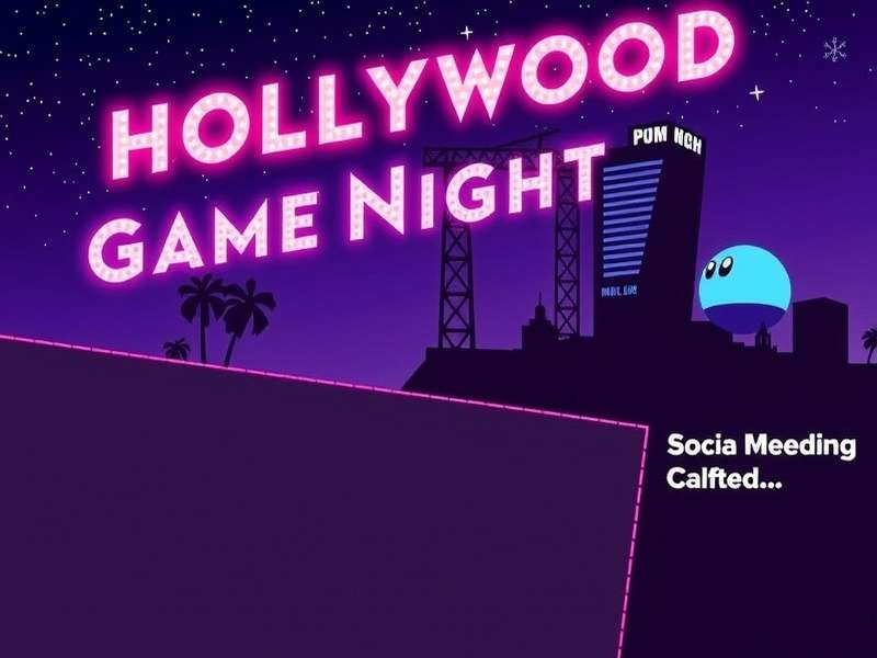 Hollywood Game Night set with celebrities playing games