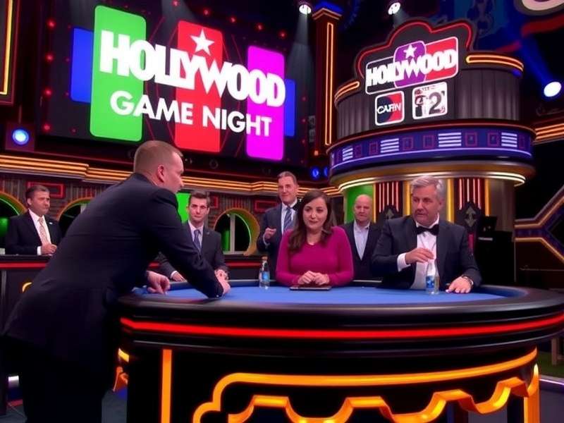 Hollywood Game Night Season 4 Episode 2 – Celebrity game show scene with bright lights and stage