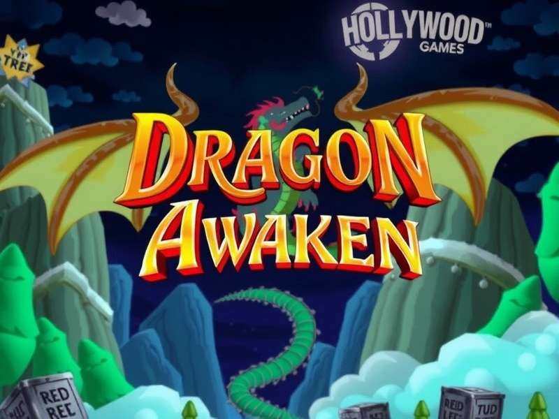 Hollywood Games Dragon Awaken gameplay screenshot showing dragon battle arena