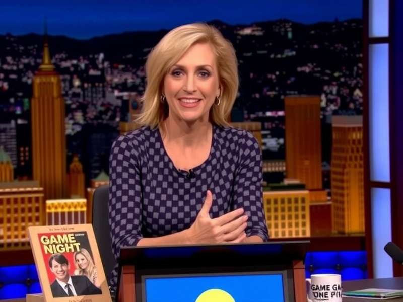 Jane Lynch laughing during an improv moment on Hollywood Game Night