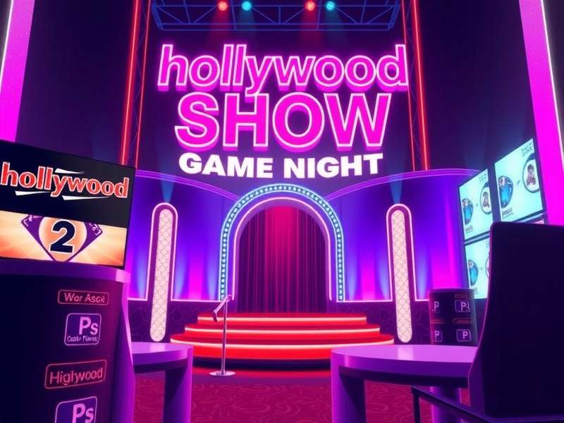 Hollywood Game Night Show – glamorous game night with celebrities and dazzling lights