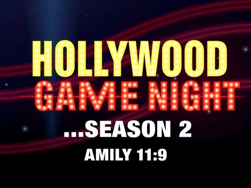 Hollywood Game Night Season 2 set with celebrities and neon lights