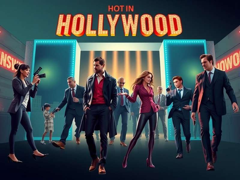 Hollywood Game character customisation screen with neon lights and style sliders