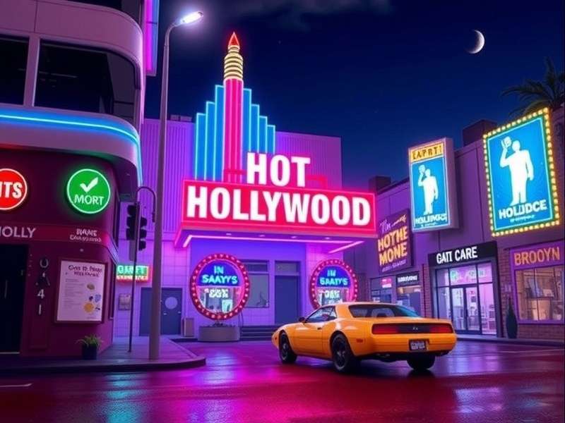 Hot In Hollywood Game Online – Trivia party game interface showing Hollywood glitz and glamour